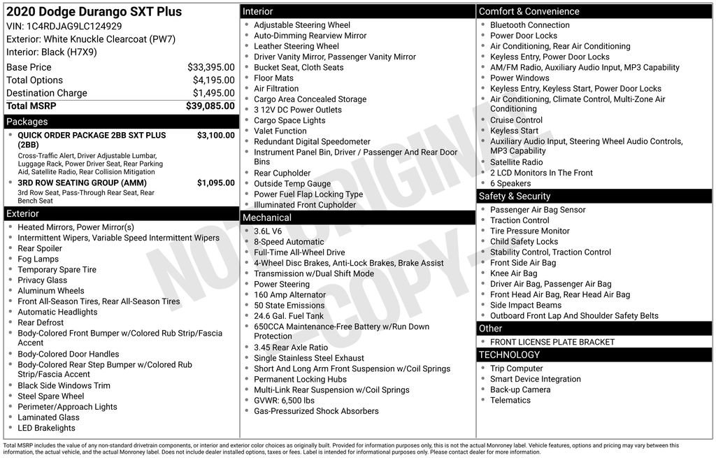 Used 2020 Dodge Durango SXT image 34