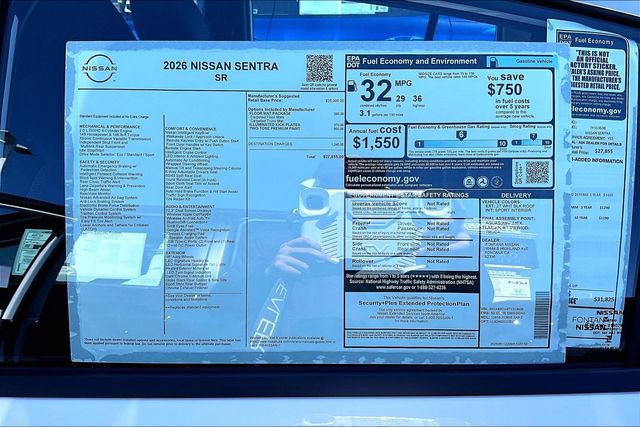 New 2026 Nissan Sentra SR w/ Floor Mat Package FWD image 13