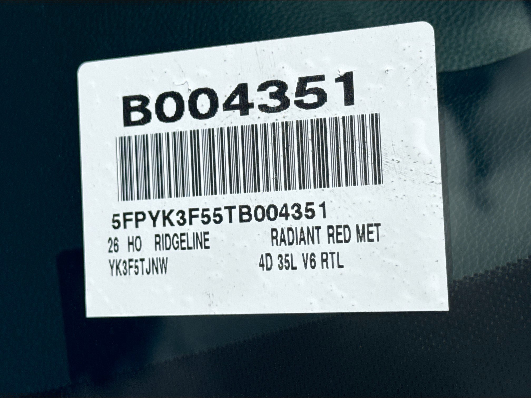 New 2026 Honda Ridgeline RTL image 25