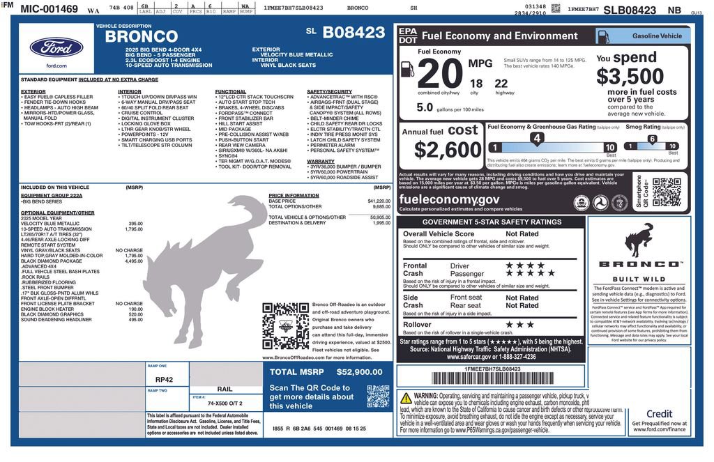 New 2025 Ford Bronco Big Bend w/ Black Diamond Package image 27