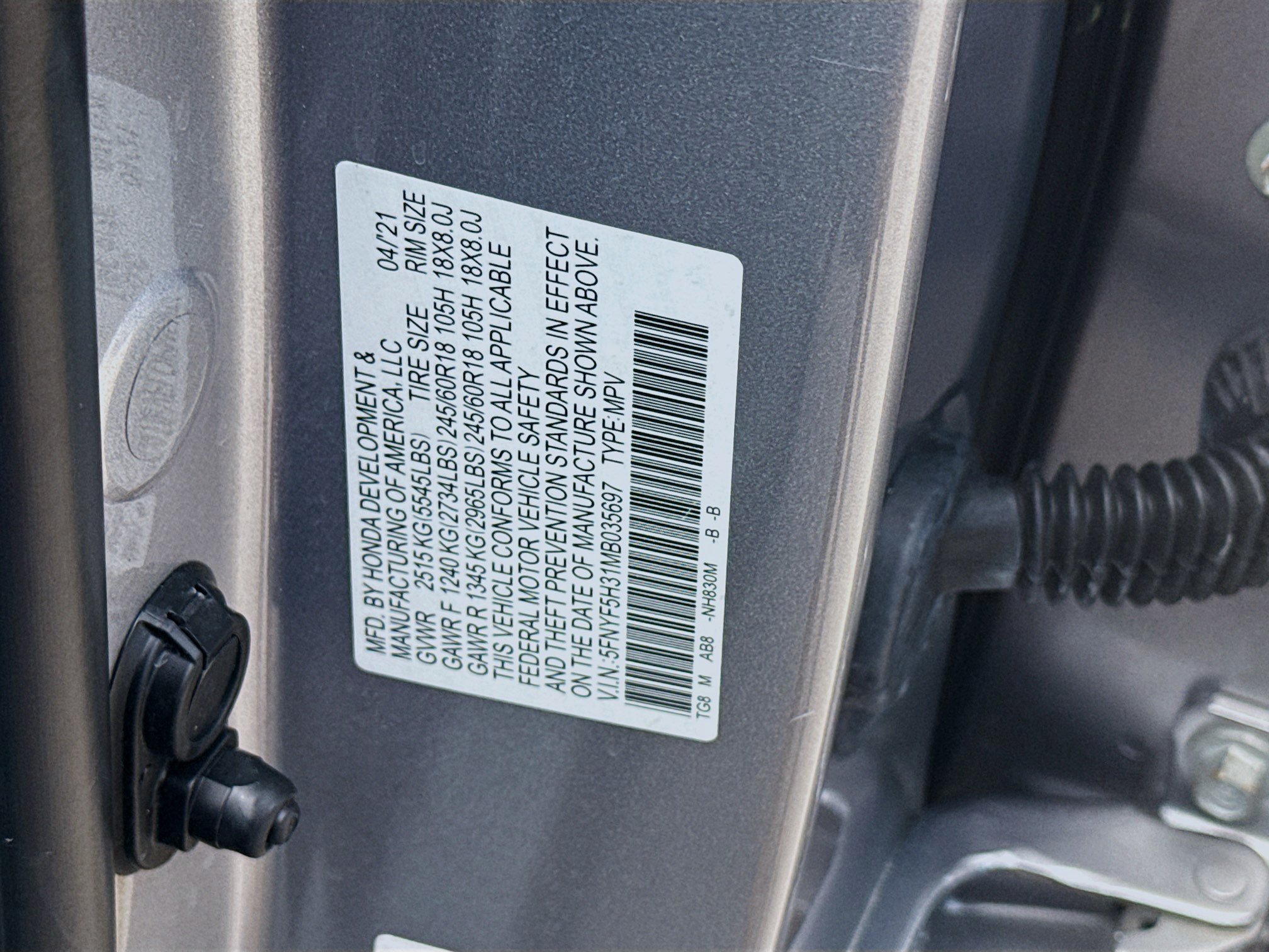 Certified 2021 Honda Pilot EX image 37