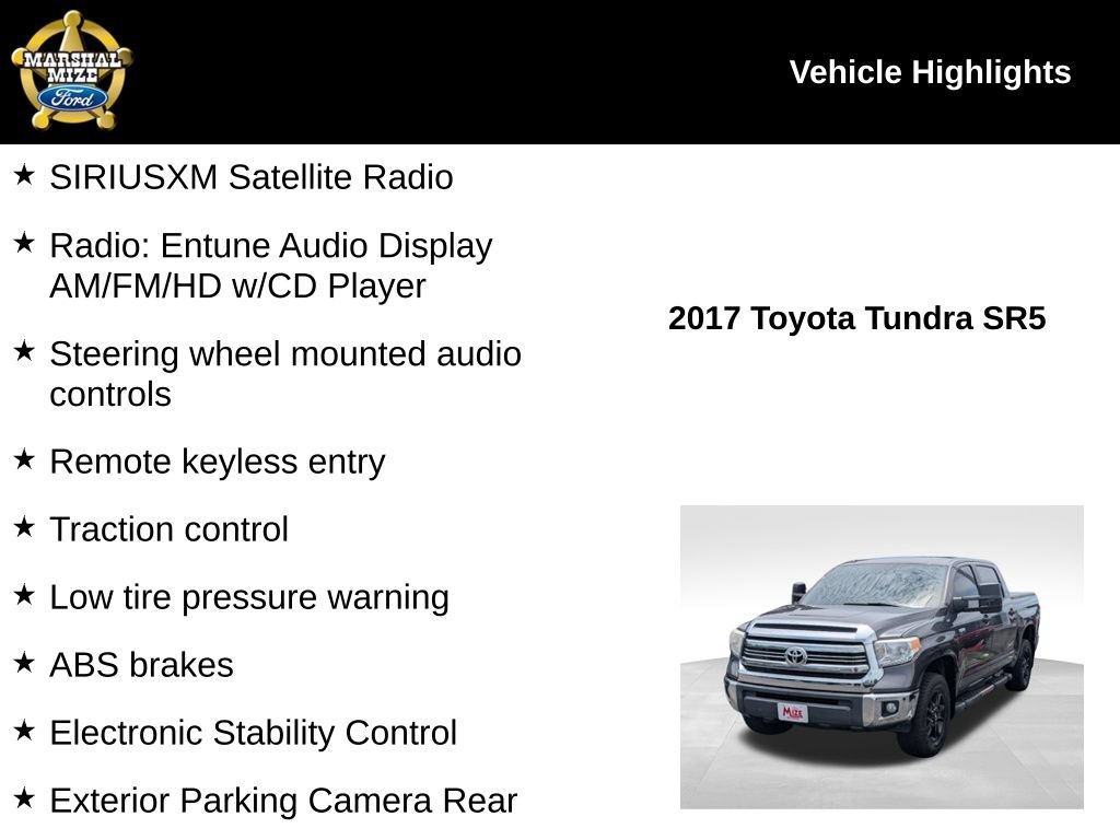 Used 2017 Toyota Tundra SR5 AWD/4WD image 2