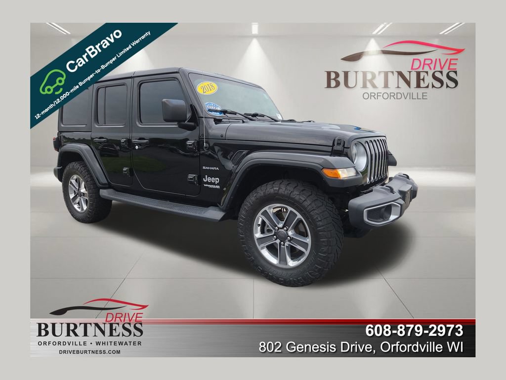 Used 2018 Jeep Wrangler Unlimited Sahara w/ Cold Weather Group AWD/4WD 360° Tour