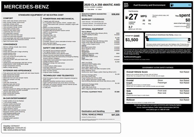 Used 2020 Mercedes-Benz CLA 250 4MATIC image 3