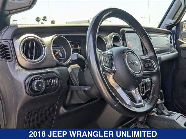 Used 2018 Jeep Wrangler Unlimited Sahara w/ Uconnect 4C Nav & Sound Group AWD/4WD image 12