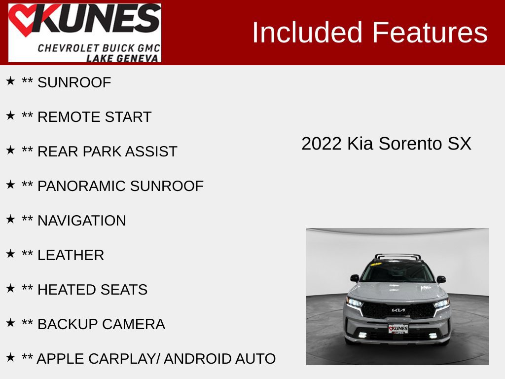 Used 2022 Kia Sorento SX FWD image 2
