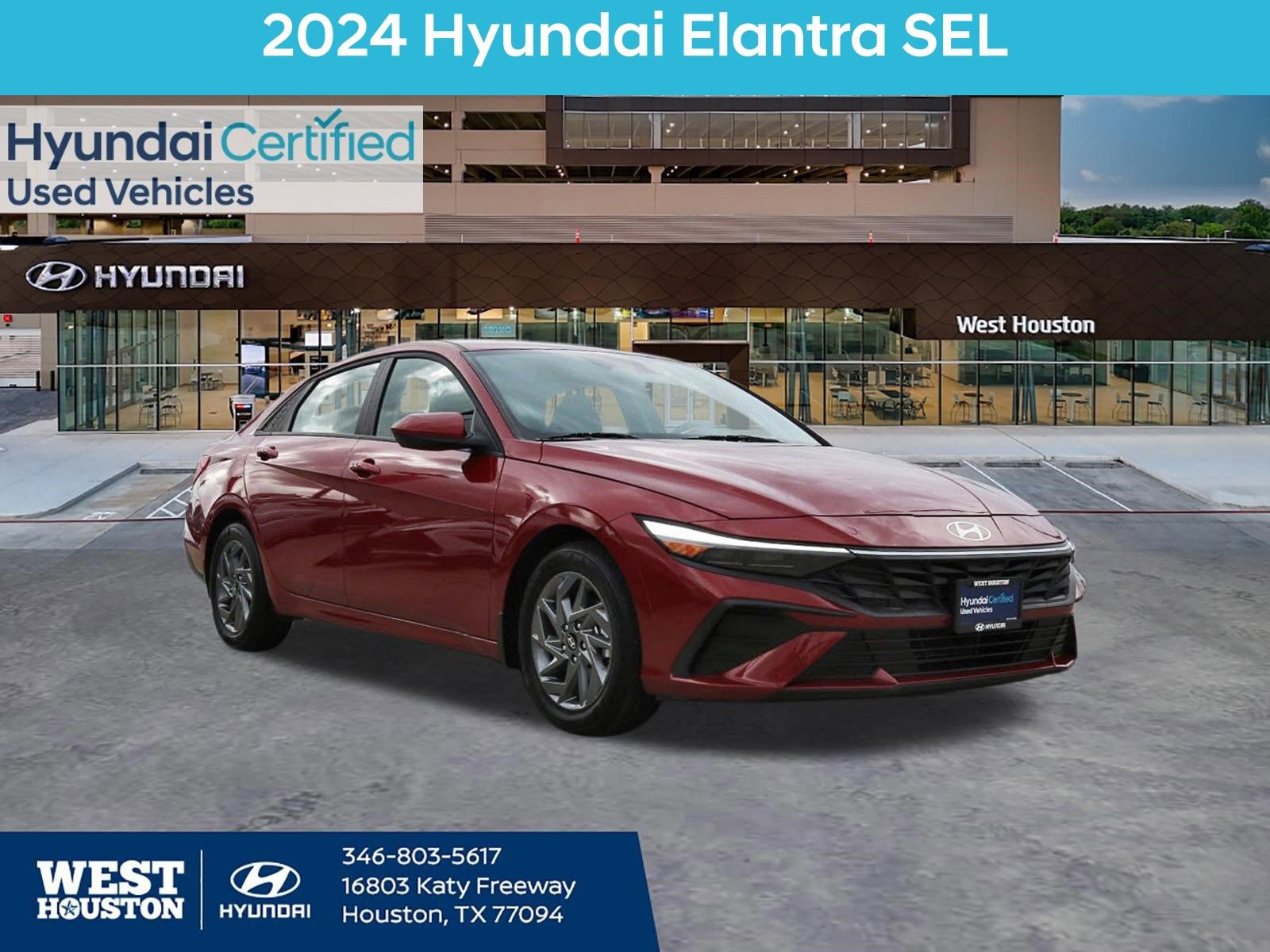 Certified 2024 Hyundai Elantra SEL FWD image 1
