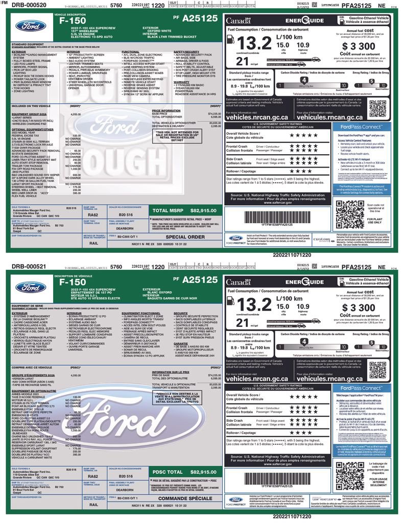 Used 2023 Ford F150 Lariat w/ Equipment Group 502A High image 2