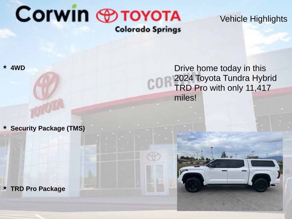 Used 2024 Toyota Tundra TRD Pro w/ Security Package (TMS) AWD/4WD image 7