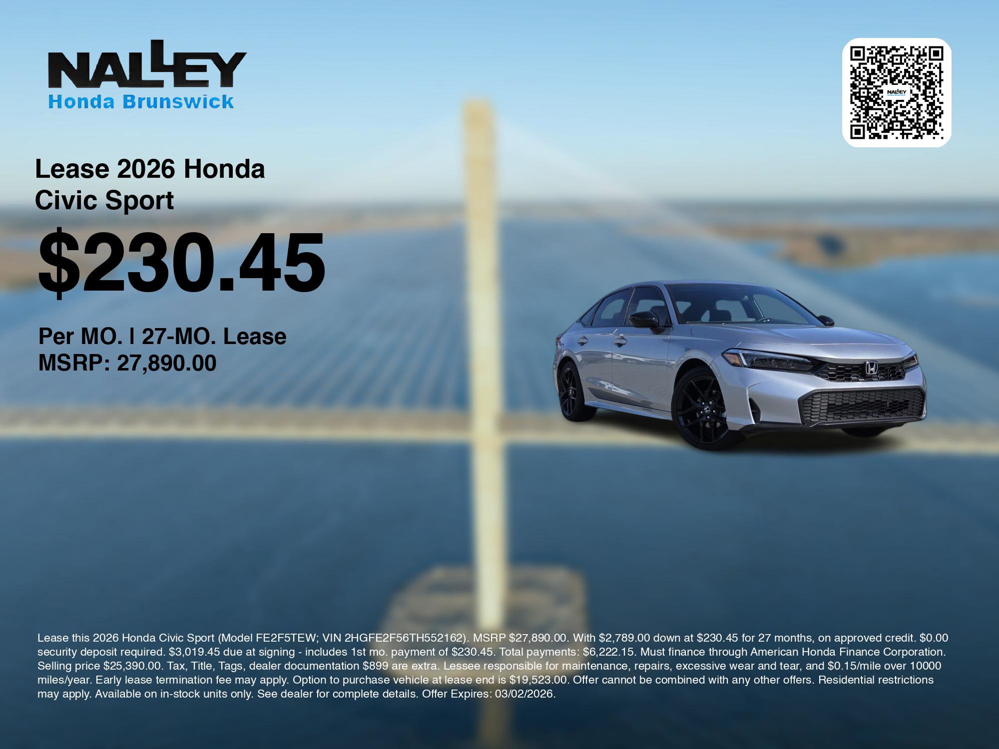 New 2026 Honda Civic Sport image 3