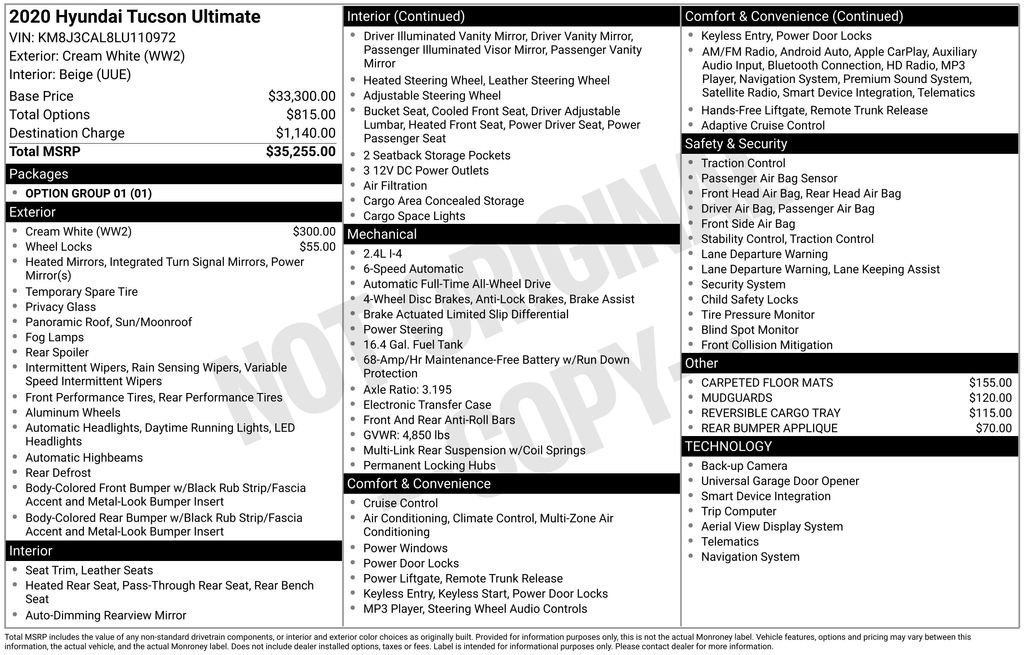Used 2020 Hyundai Tucson Ultimate image 42