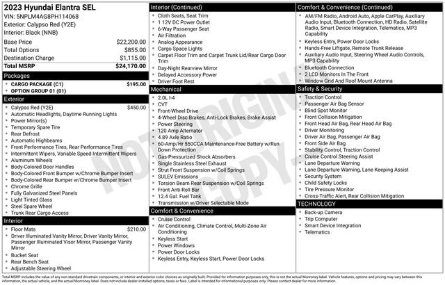 Used 2023 Hyundai Elantra SEL w/ Cargo Package image 23