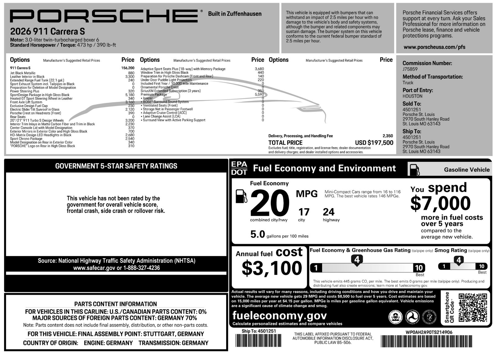 New 2026 Porsche 911 Carrera S RWD image 60