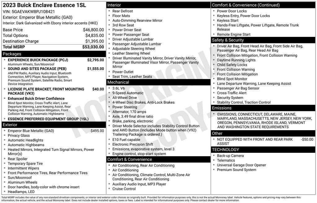 Used 2023 Buick Enclave Essence w/ Experience Buick Package image 12