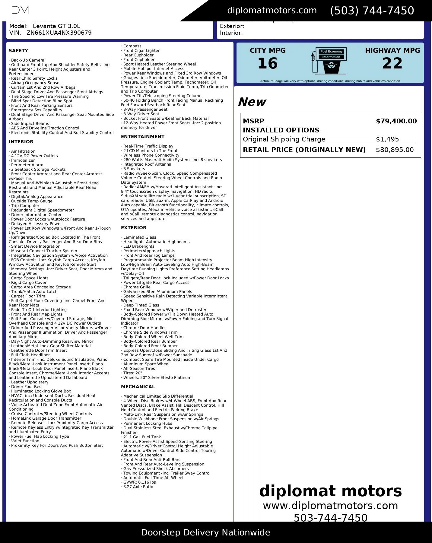 Used 2022 Maserati Levante GT image 2