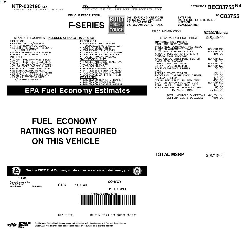 Used 2011 Ford F350 Lariat w/ Snow Plow Prep Pkg AWD/4WD image 54