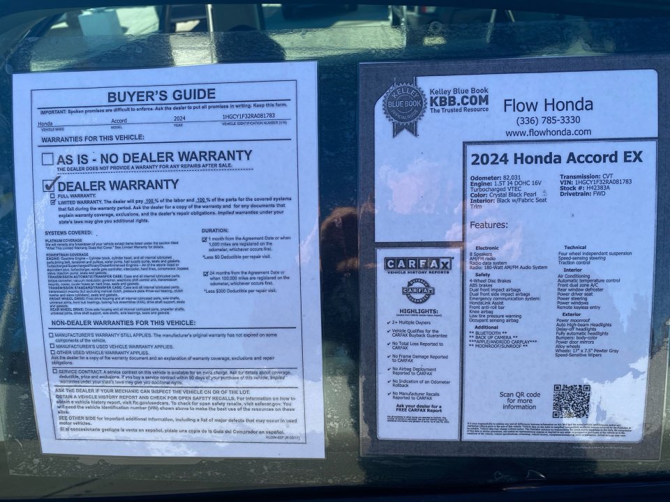 Used 2024 Honda Accord EX image 36