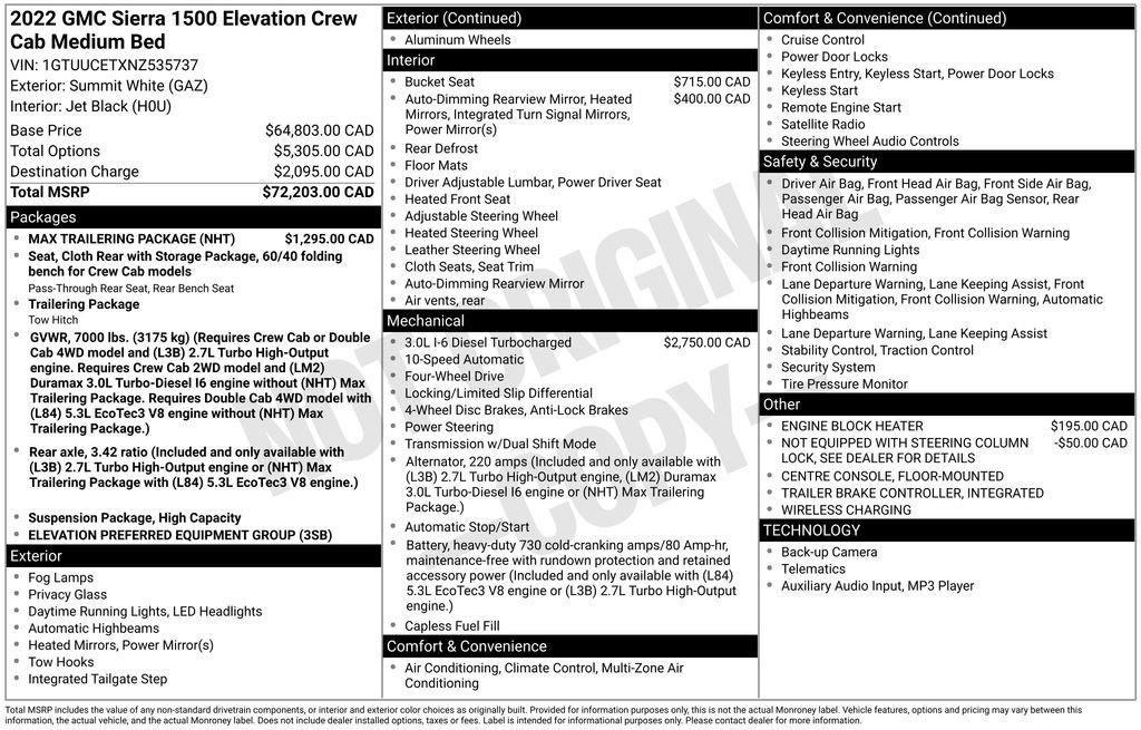 Used 2022 GMC Sierra 1500 Elevation w/ Max Trailering Package image 37