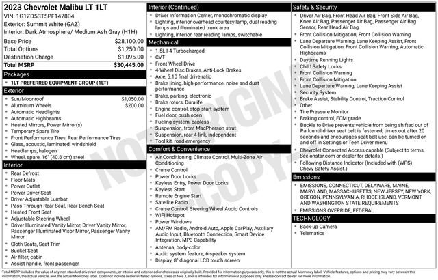 Used 2023 Chevrolet Malibu LT image 7