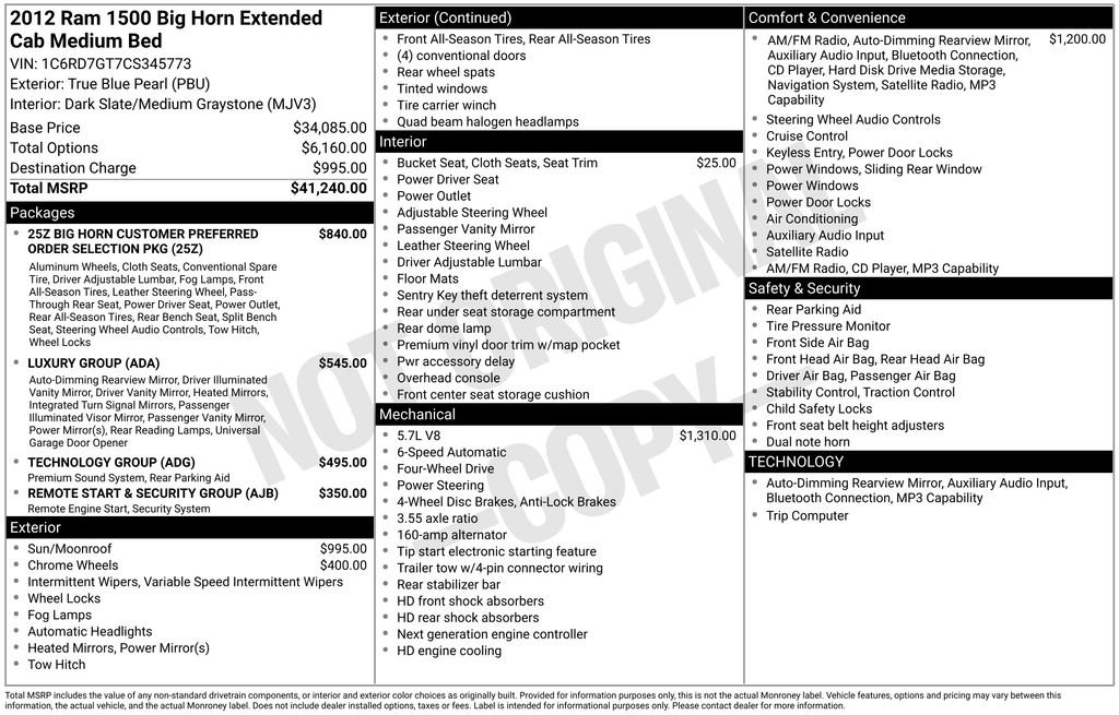 Used 2012 RAM 1500 Big Horn image 34
