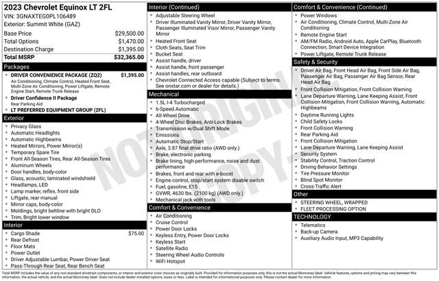 Used 2023 Chevrolet Equinox LT w/ Driver Convenience Package AWD/4WD image 31