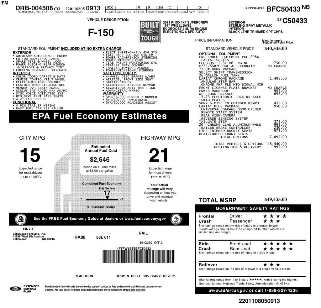 Used 2011 Ford F150 Lariat w/ Lariat Chrome Pkg AWD/4WD image 13