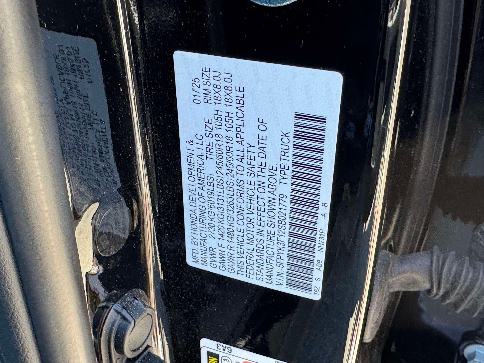 Certified 2025 Honda Ridgeline Sport image 27