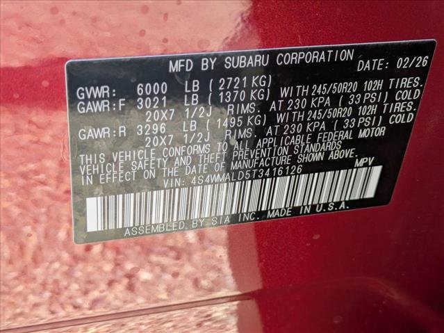 New 2026 Subaru Ascent Bronze Edition image 18