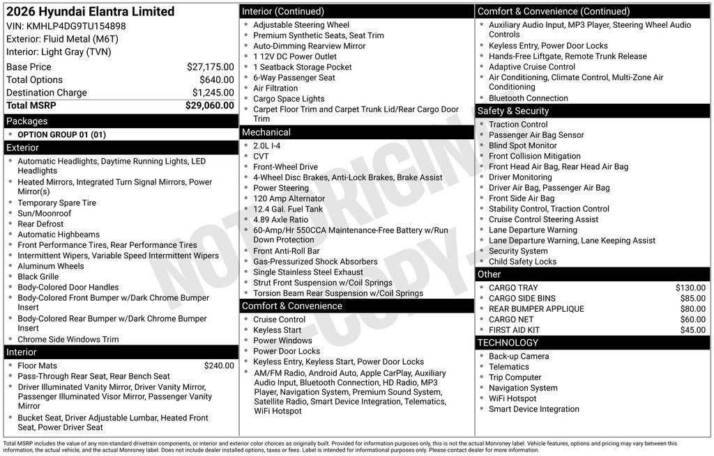 New 2026 Hyundai Elantra Limited image 6