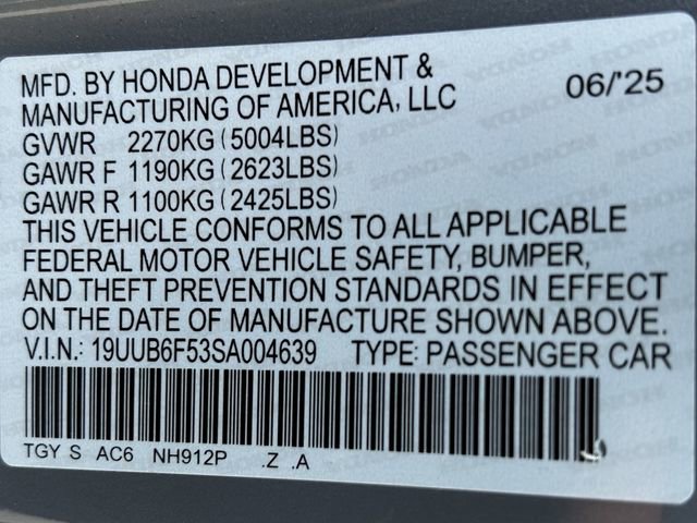 Certified 2025 Acura TLX SH-AWD w/ A-SPEC Pkg image 34