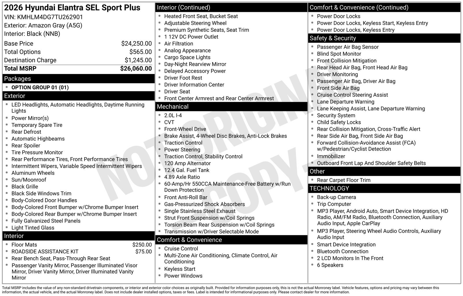 New 2026 Hyundai Elantra SEL Sport FWD image 28