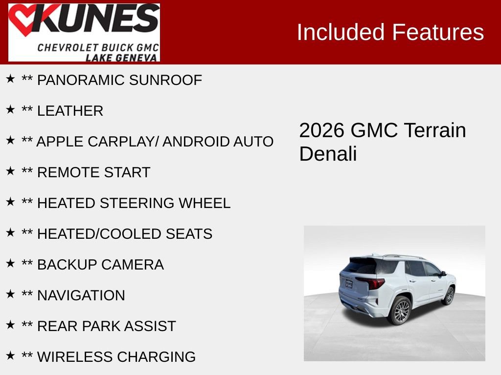 New 2026 GMC Terrain Denali w/ LPO, Floor Liner Package image 3
