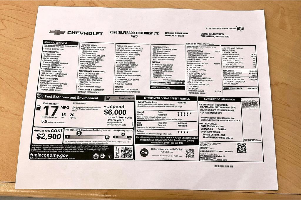 New 2026 Chevrolet Silverado 1500 LTZ w/ LTZ Premium Package image 14