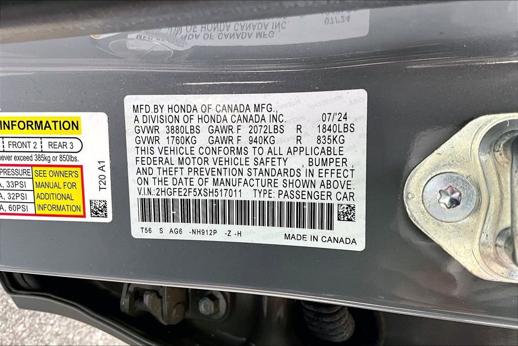 Used 2025 Honda Civic Sport image 16