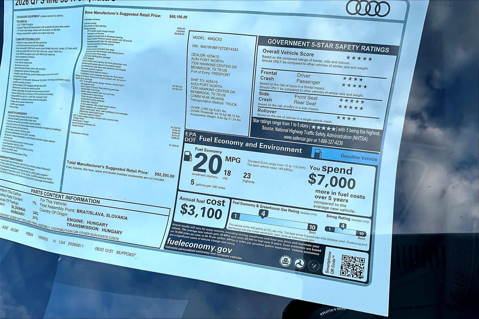 New 2026 Audi Q7 3.0T Prestige AWD/4WD image 18