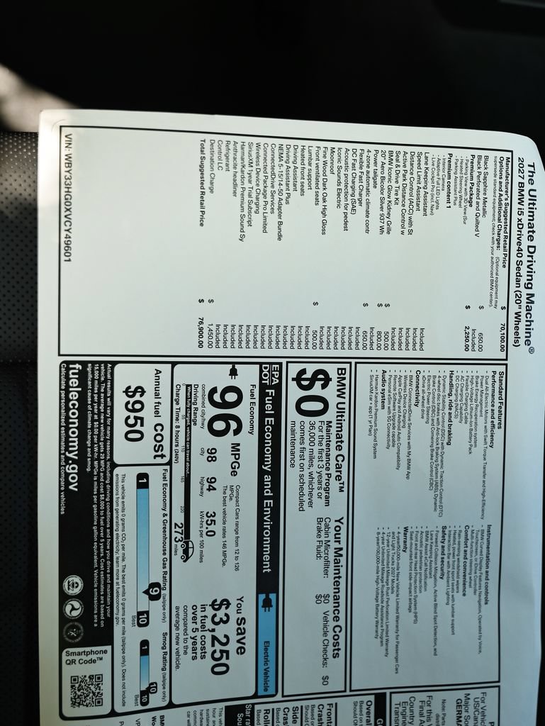 New 2027 BMW i5 xDrive40 w/ Premium Package AWD/4WD image 25