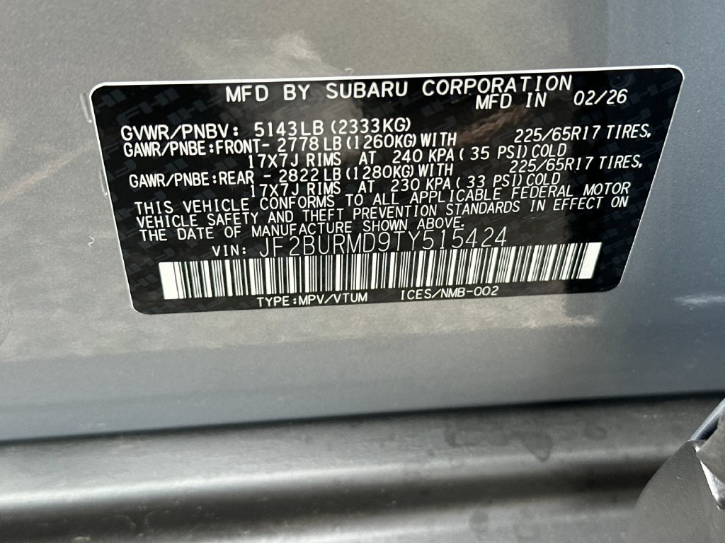 New 2026 Subaru Outback Wilderness w/ Wilderness Package AWD/4WD image 33