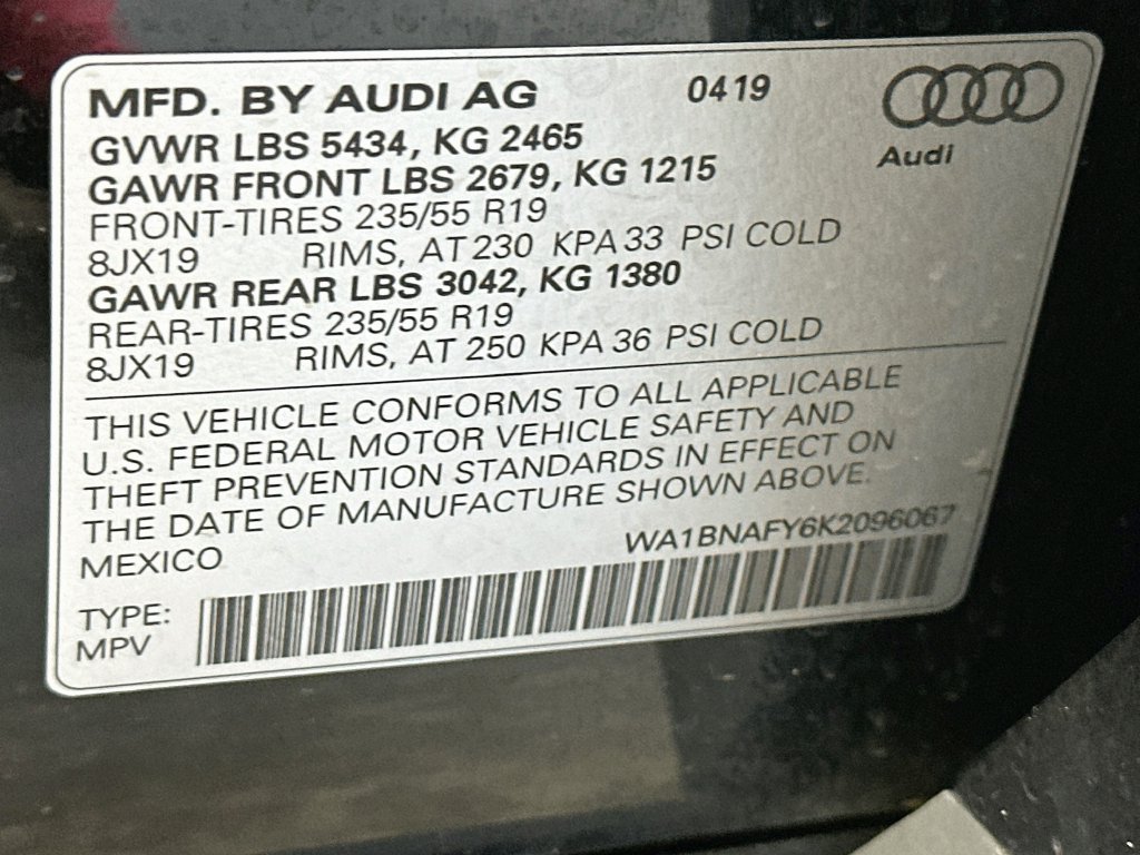 Used 2019 Audi Q5 2.0T Premium Plus w/ Premium Plus Package AWD/4WD image 37