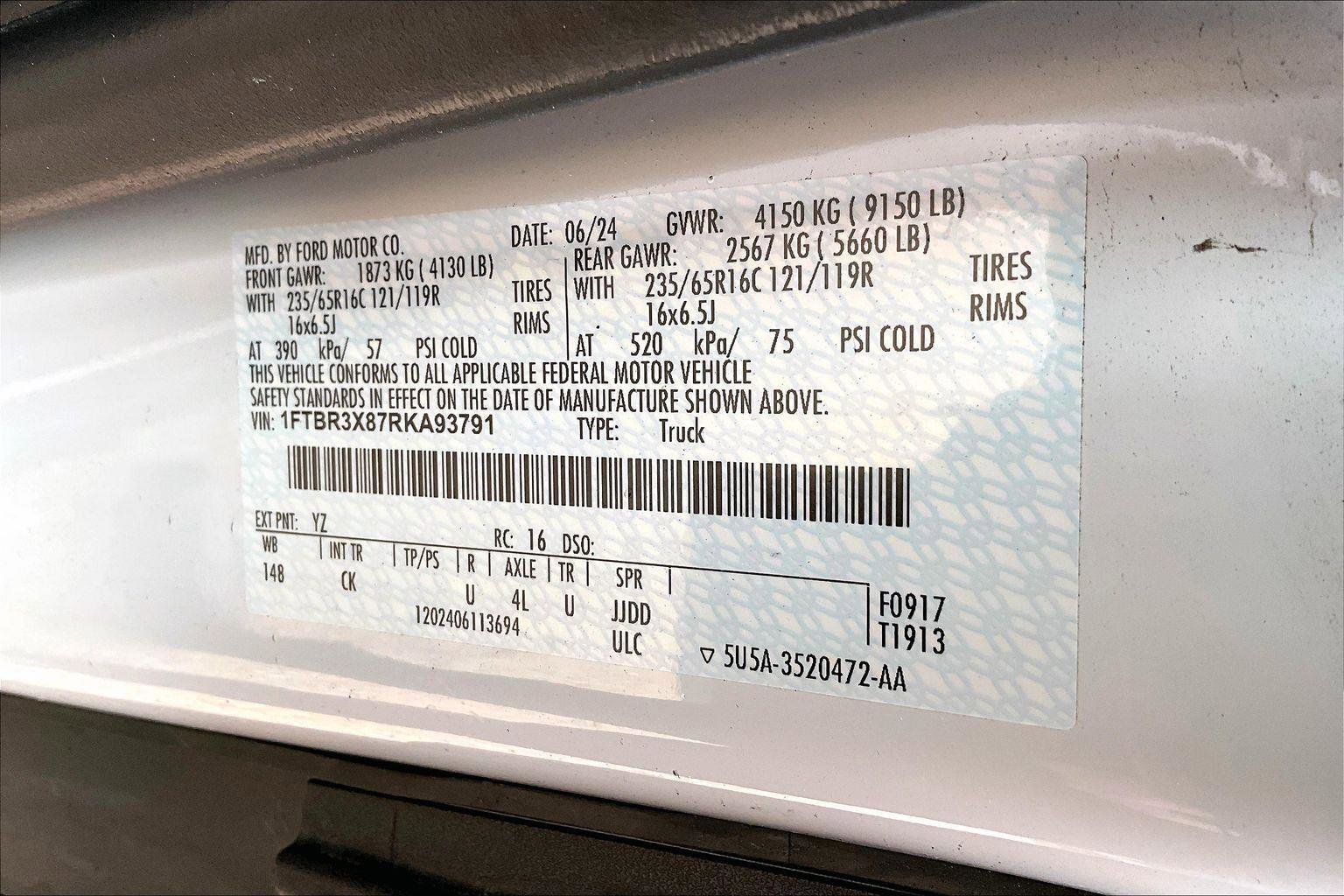 Certified 2024 Ford Transit 250 148 High Roof Extended w/ Interior Upgrade Package image 30