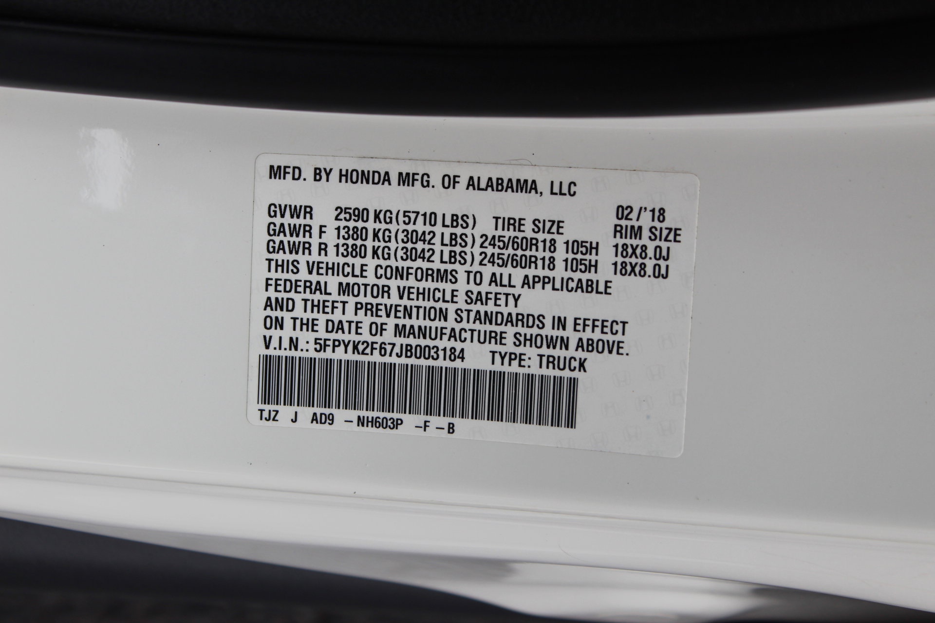 Used 2018 Honda Ridgeline RTL-T image 35