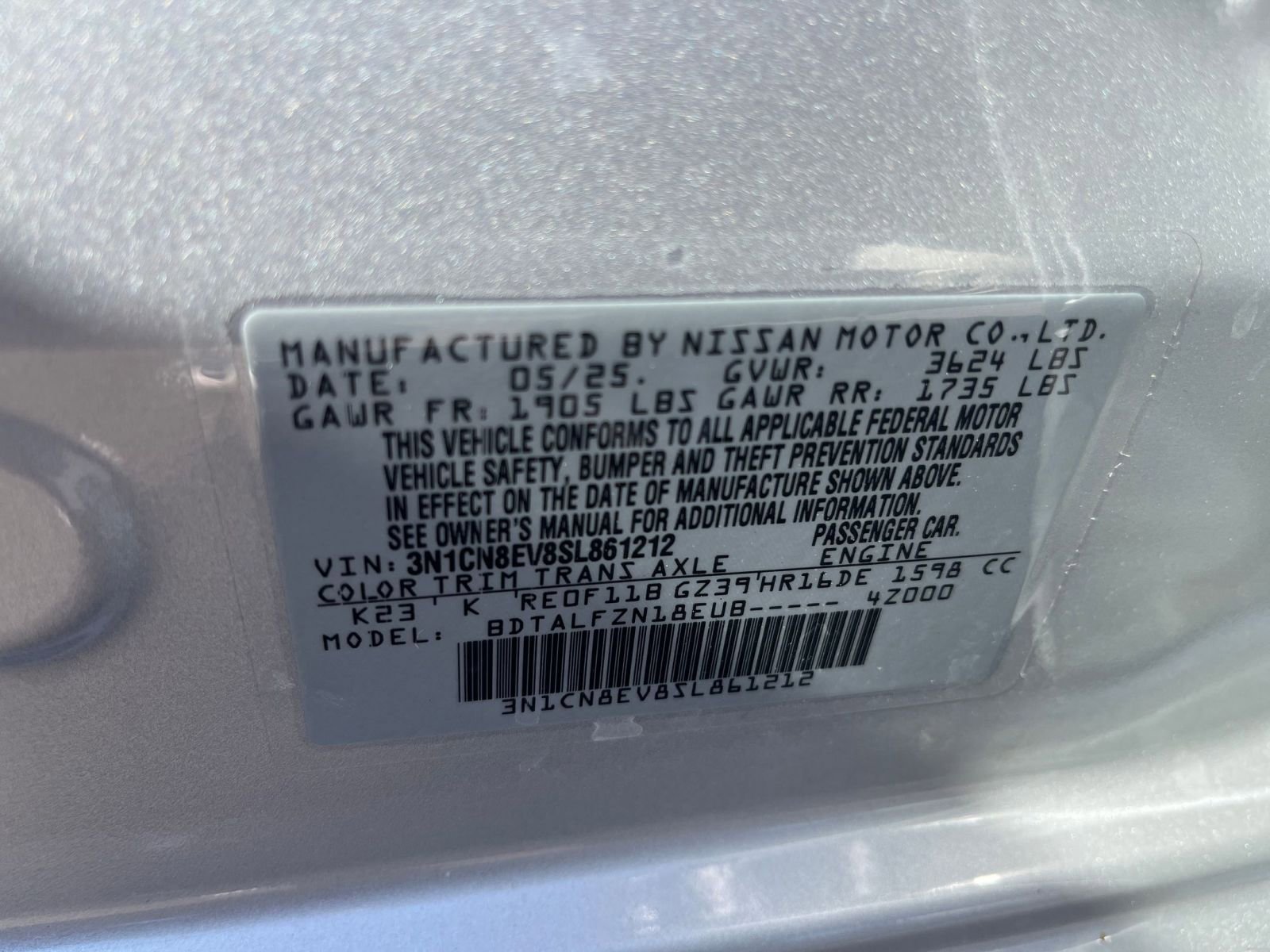 Used 2025 Nissan Versa SV FWD image 23