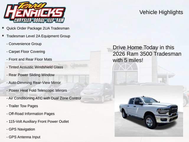 New 2026 RAM 3500 Tradesman AWD/4WD image 4