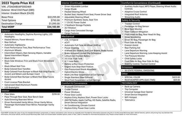 Used 2023 Toyota Prius XLE image 31