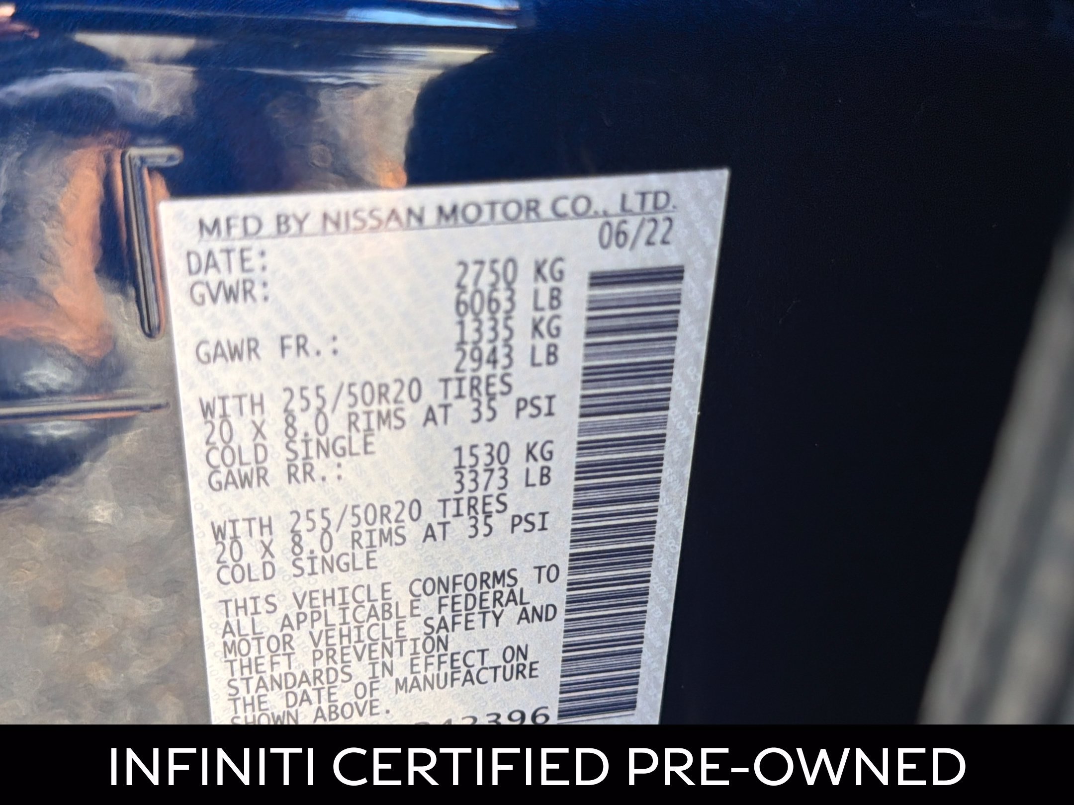 Certified 2022 INFINITI QX60 Luxe w/ Cargo Package FWD image 27