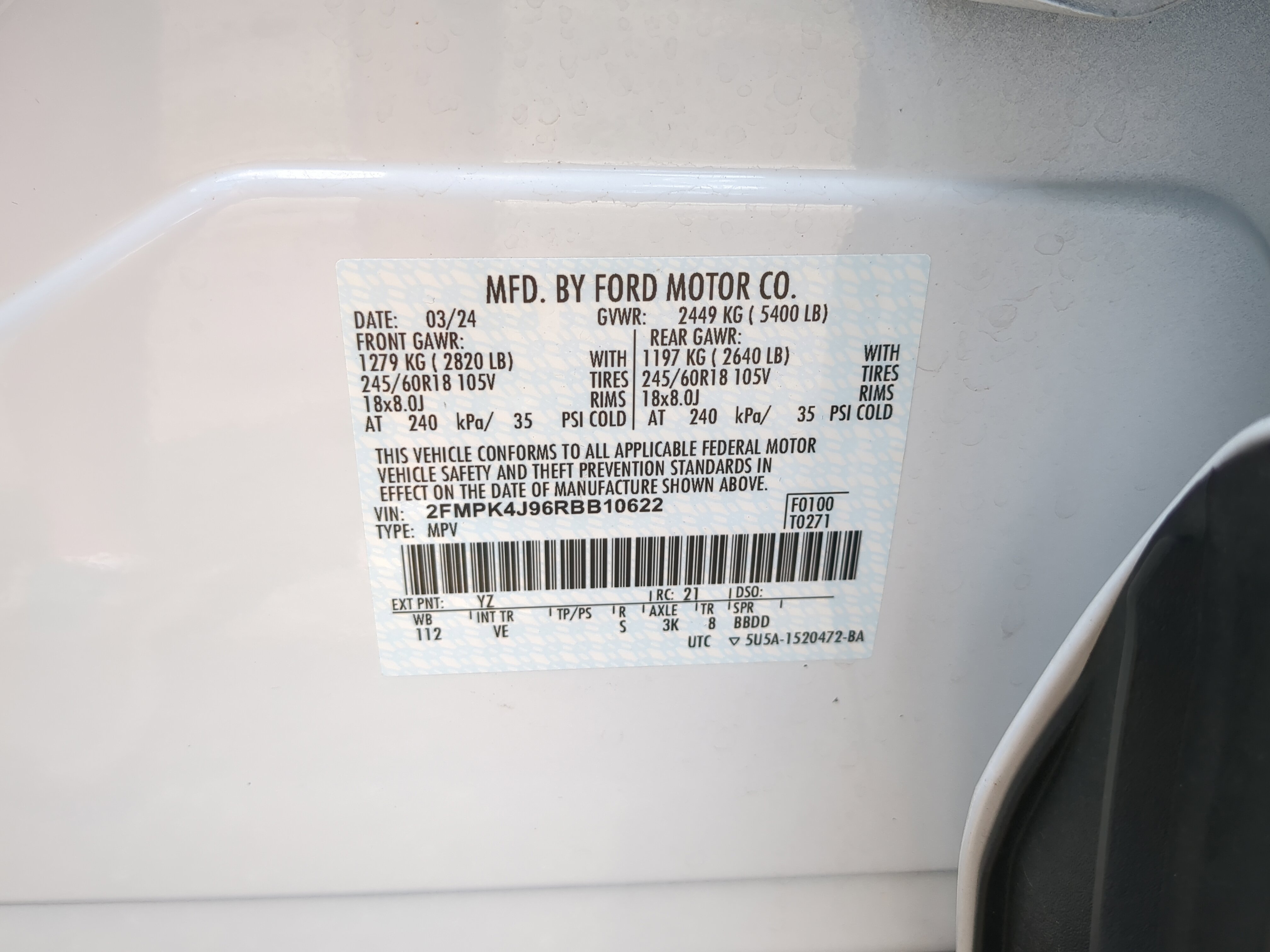 Certified 2024 Ford Edge SEL w/ Convenience Package AWD/4WD image 27