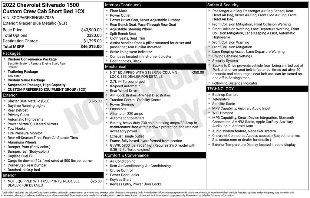 Used 2022 Chevrolet Silverado 1500 Custom RWD image 6