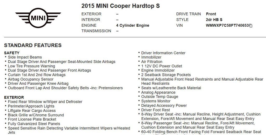 Used 2015 MINI Cooper S FWD image 17