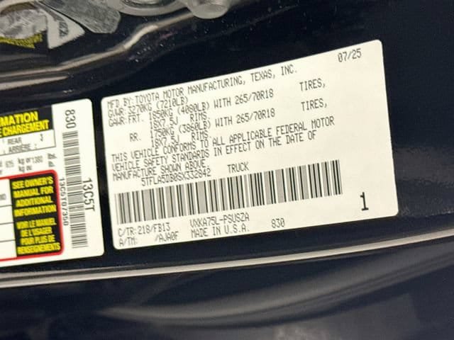 Certified 2025 Toyota Tundra SR5 w/ SR5 Convenience Package AWD/4WD image 32