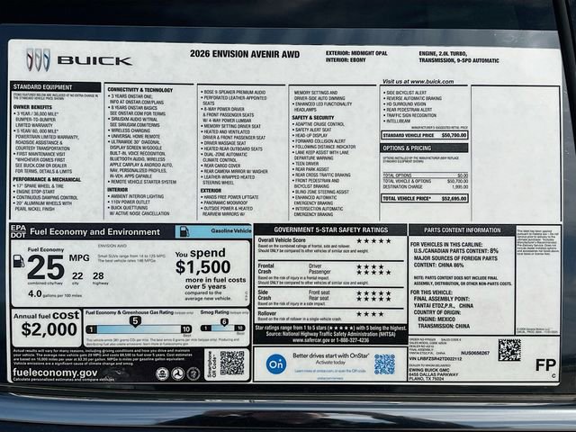 New 2026 Buick Envision Avenir AWD/4WD image 21