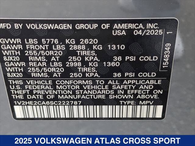New 2025 Volkswagen Atlas Cross Sport SE AWD/4WD image 25
